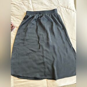 A New Day Gray Midi A-Line Skirt